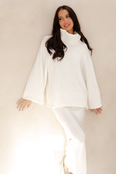 Bindy Cowlneck Knit Sweater - White
